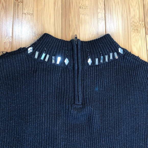 OBJECTS DART’ sz S black knit beaded NWT - Picture 4 of 6